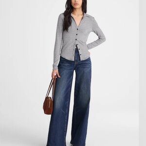 Brand with tags Madewell gingham camp shirt